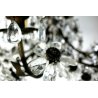 LAMPADARIO SOFFITTO LIBERTY A GOCCE FIORI CRISTALLO DI BOEMIA  '900