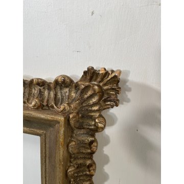 ANTICA CORNICE DORATA STILE 1600 LEGNO SCOLPITO 58 cm x 68 cm EPOCA '900 quadro