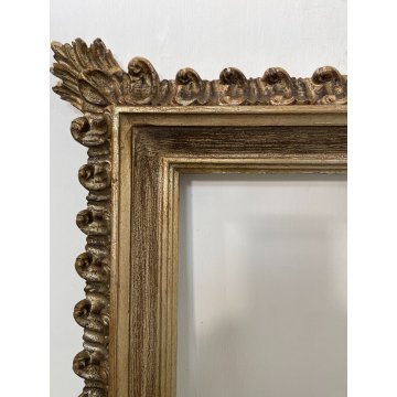 ANTICA CORNICE DORATA STILE 1600 LEGNO SCOLPITO 58 cm x 68 cm EPOCA '900 quadro