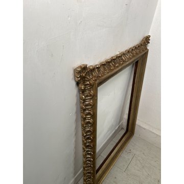 ANTICA CORNICE DORATA STILE 1600 LEGNO SCOLPITO 58 cm x 68 cm EPOCA '900 quadro