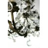 LAMPADARIO SOFFITTO LIBERTY A GOCCE FIORI CRISTALLO DI BOEMIA  '900
