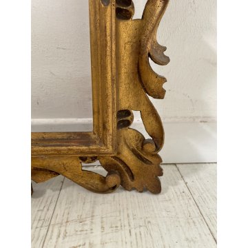 ANTICA CORNICE DORATA BAROCCO LEGNO SCOLPITO 63 cm x 53 cm EPOCA '900 quadro old