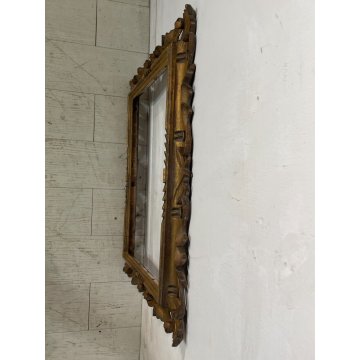 ANTICA CORNICE DORATA BAROCCO LEGNO SCOLPITO 63 cm x 53 cm EPOCA '900 quadro old