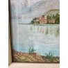 QUADRO DIPINTO olio tela PAESAGGIO Isola Bella Borromeo LAGO MAGGIORE Stresa