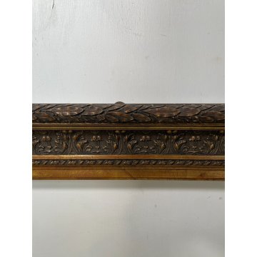 ANTICA CORNICE IMPERO EPOCA '800 GESSATA DORATA 68,5 cm x 60 cm quadro