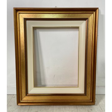 ANTICA CORNICE DORATA CLASSICA LEGNO PASSEPARTOUT 52 cm x 62 cm EPOCA '900