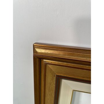 ANTICA CORNICE DORATA CLASSICA LEGNO PASSEPARTOUT 52 cm x 62 cm EPOCA '900