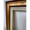 ANTICA CORNICE DORATA CLASSICA LEGNO PASSEPARTOUT 52 cm x 62 cm EPOCA '900