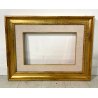 ANTICA CORNICE DORATA NEO CLASSICA LEGNO PASSEPARTOUT 57 cm x 44 cm EPOCA '900