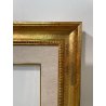 ANTICA CORNICE DORATA NEO CLASSICA LEGNO PASSEPARTOUT 57 cm x 44 cm EPOCA '900