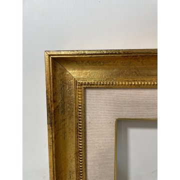 ANTICA CORNICE DORATA NEO CLASSICA LEGNO PASSEPARTOUT 57 cm x 44 cm EPOCA '900