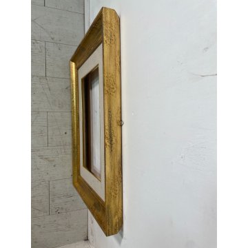 ANTICA CORNICE DORATA NEO CLASSICA LEGNO PASSEPARTOUT 57 cm x 44 cm EPOCA '900