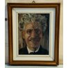 ANTICO QUADRO DIPINTO olio tela AUTORITRATTO attr Giuseppe Bosio 1942 CORNICE