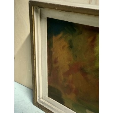 QUADRO DIPINTO OLIO TELA D'Accardi ANNI 70 Cavalli e Figure POSTESPRESSIONISTA