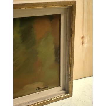 QUADRO DIPINTO OLIO TELA D'Accardi ANNI 70 Cavalli e Figure POSTESPRESSIONISTA