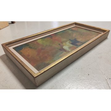 QUADRO DIPINTO OLIO TELA D'Accardi ANNI 70 Cavalli e Figure POSTESPRESSIONISTA