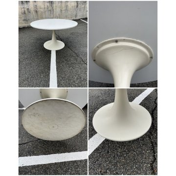 TAVOLO ROTONDO LAMINATO BIANCO 6 SEDIA Play ITALY ROUND TABLE CHAIRS Tulip STYLE