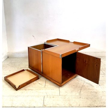 TAVOLINO BAR SQUARE MODULAR COFFEE TABLE DESIGN Luigi Sormani FIARM ITALY 1960's