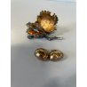 RICCIO con CASTAGNE ARGENTO SMALTATO SILVER ENAMELED CHESTNUT PUNZONE 925 103 AR