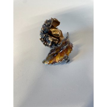 RICCIO con CASTAGNE ARGENTO SMALTATO SILVER ENAMELED CHESTNUT PUNZONE 925 103 AR