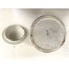SET 4 VASO CERAMICA BIANCO Novi Bassano BARATTOLO COPERCHIO DECORO FLOREALE '900