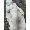 ANTICA SCULTURA TUTTOTONDO MARMO BIANCO BAMBINO ADDORMENTATO BIMBO EPOCA 1800