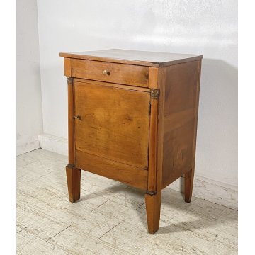 ANTICO COMODINO IMPERO 1800 LEGNO NOCE MASSELLO CAMERA LETTO SALOTTO CREDENZA