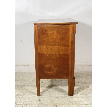 ANTICO COMODINO IMPERO 1800 LEGNO NOCE MASSELLO CAMERA LETTO SALOTTO CREDENZA