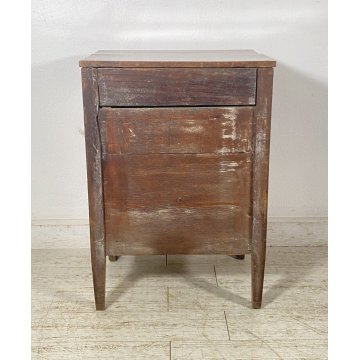 ANTICO COMODINO IMPERO 1800 LEGNO NOCE MASSELLO CAMERA LETTO SALOTTO CREDENZA