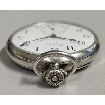 ANTICO OROLOGIO TASCA Longines EFCo CAL. 18.69N anni 50 OLD SILVER POCKET WATCH