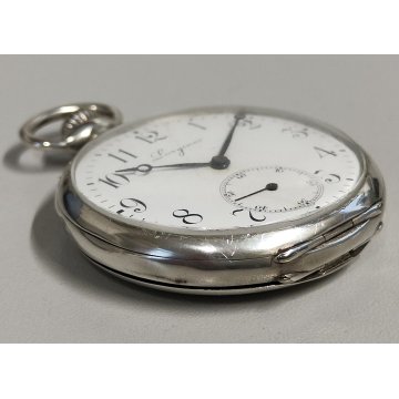 ANTICO OROLOGIO TASCA Longines EFCo CAL. 18.69N anni 50 OLD SILVER POCKET WATCH