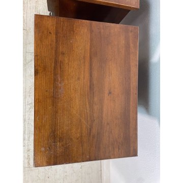 ANTICA COPPIA COMODINO IMPERO LEGNO NOCE epoca 1900 CASSETTO ANTA TAVOLINO OLD