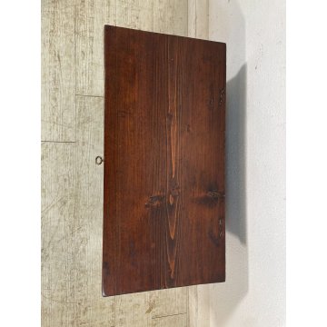 ANTICA PICCOLA CASSAPANCA legno abete 64 cm epoca 1800 OLD WOOD CHEST FORMELLA