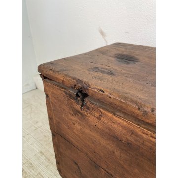 ANTICA PICCOLA CASSAPANCA legno PIOPPO 98 cm epoca 1800 OLD WOOD CHEST FORMELLA