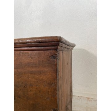 ANTICA PICCOLA CASSAPANCA legno PIOPPO 98 cm epoca 1800 OLD WOOD CHEST FORMELLA