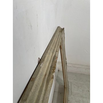 GRANDE ANTICA CORNICE BIANCA DORATA LEGNO SCOLPITO 83 cm x 63 cm EPOCA '900