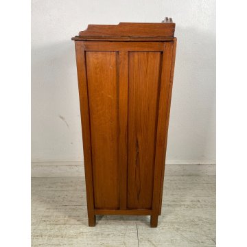 ANTICA VETRINETTA LEGNO ROVERE EPOCA '900 DISPENSA MOBILE ANTA VETRINA BACHECA