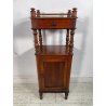 ANTICO COMODINO ETAGERE 2 RIPIANI LEGNO NOCE epoca 1900 TAVOLINO NIGHT TABLE OLD