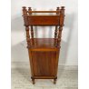 ANTICO COMODINO ETAGERE 2 RIPIANI LEGNO NOCE epoca 1900 TAVOLINO NIGHT TABLE OLD