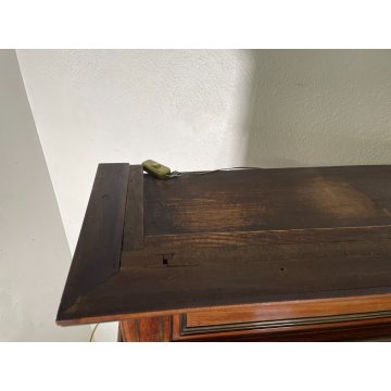 ANTICA VETRINA LEGNO MOGANO PICCOLO BUFFET EPOCA '900 DISPENSA CREDENZA MOBILE