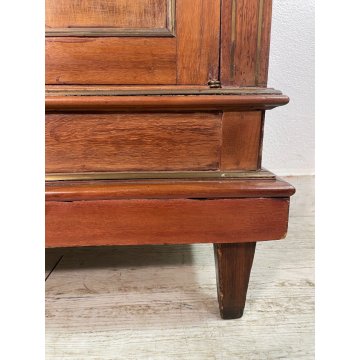 ANTICA VETRINA LEGNO MOGANO PICCOLO BUFFET EPOCA '900 DISPENSA CREDENZA MOBILE