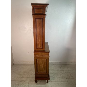 ANTICA VETRINA LEGNO MOGANO PICCOLO BUFFET EPOCA '900 DISPENSA CREDENZA MOBILE