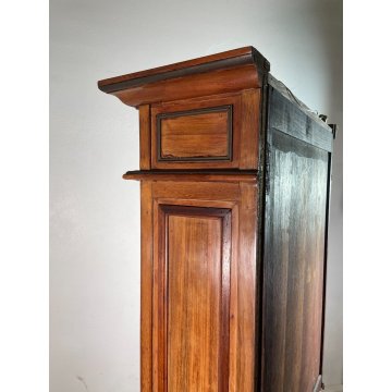 ANTICA VETRINA LEGNO MOGANO PICCOLO BUFFET EPOCA '900 DISPENSA CREDENZA MOBILE