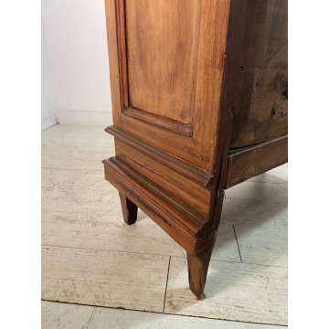 ANTICA VETRINA LEGNO MOGANO PICCOLO BUFFET EPOCA '900 DISPENSA CREDENZA MOBILE