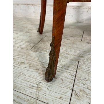 ANITCO TAVOLINO BOIS DE ROSE LEGNO INTARSIATO TAVOLO SALOTTO EPOCA '900 OTTONE