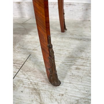 ANITCO TAVOLINO BOIS DE ROSE LEGNO INTARSIATO TAVOLO SALOTTO EPOCA '900 OTTONE