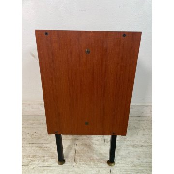 COMODINO VINTAGE LEGNO DESIGN ANNI 60 CASSETTIERA TAVOLINO NIGHT TABLE MOBILETTO