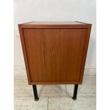 COMODINO VINTAGE LEGNO DESIGN ANNI 60 CASSETTIERA TAVOLINO NIGHT TABLE MOBILETTO