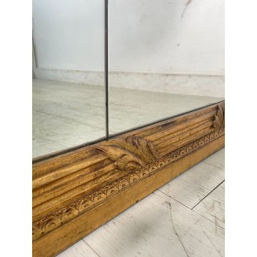 ANTICA GRANDE SPECCHIERA CAMINIERA LEGNO DORATO EPOCA '900 MIRROR FIREPLACE