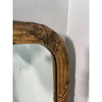 ANTICA GRANDE SPECCHIERA CAMINIERA LEGNO DORATO EPOCA '900 MIRROR FIREPLACE